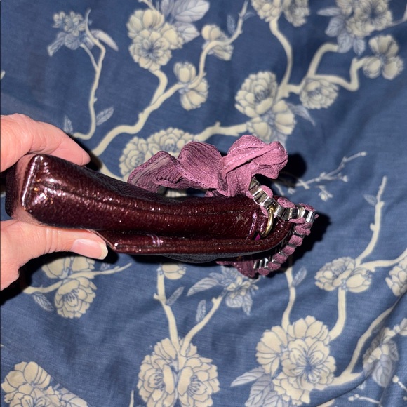 Excellent Condition Henri Bendel Purple Pleated Sparkle Patent Clutch Bag - Picture 9 of 10